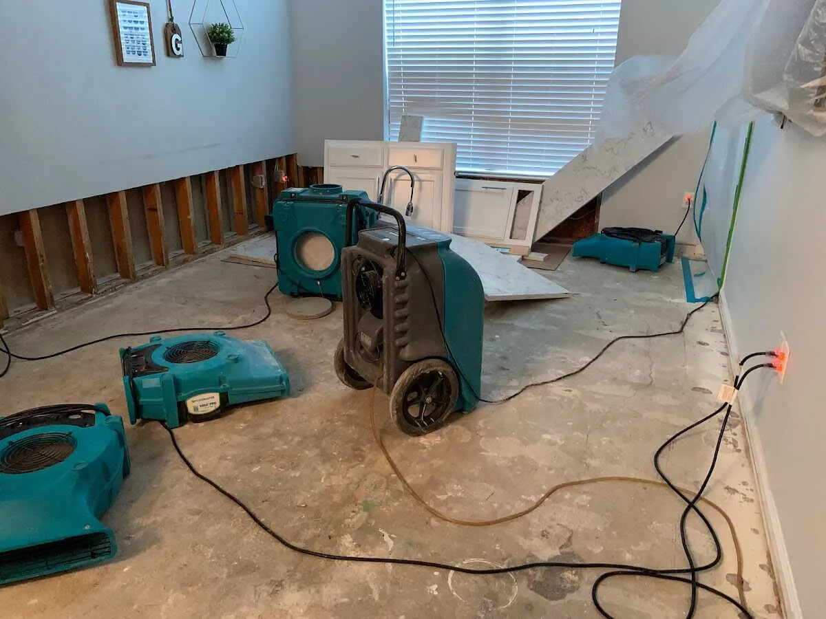 Dehumidifier in flood-cut room for Water Extraction & Removal in Chena Ridge